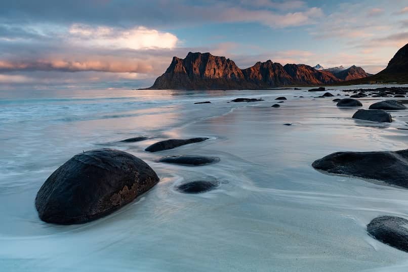 la costa de noruega donde se consiguen algas